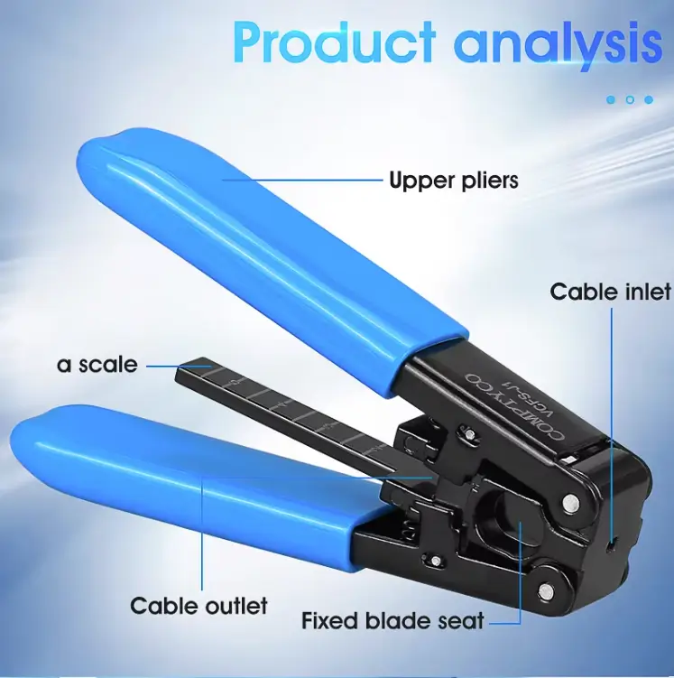 Drop Cable Stripper Blue FTTH Fiber Tools 3mm (W) * 2mm (H)